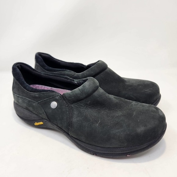Dansko Celeste Black Nubuck Leather Clogs Loafers Women 42 US 11.5 Waterproof - Picture 1 of 12